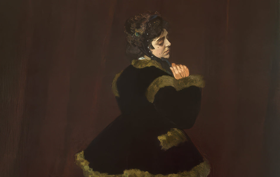 Woman in the Green Dress - Close Up of Camille